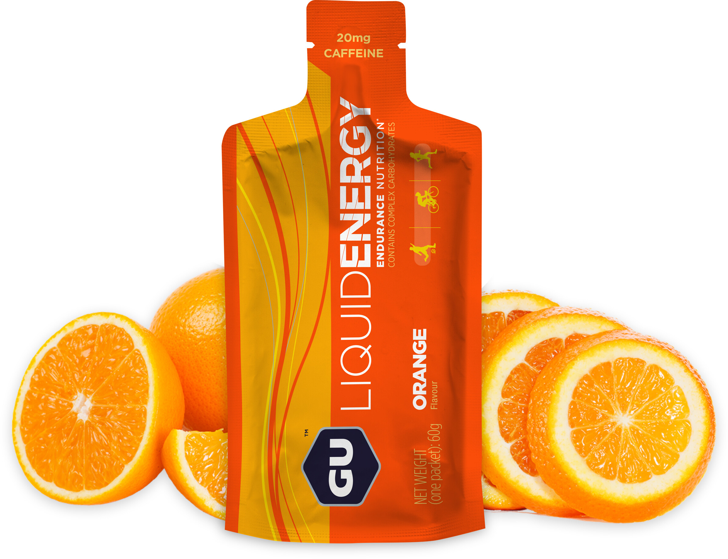 GU Energy Liquid Energy Gel 12 x 60g Orange at bikester.co.uk